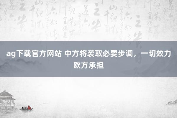 ag下载官方网站 中方将袭取必要步调，一切效力欧方承担