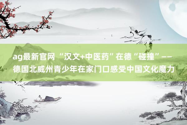 ag最新官网 “汉文+中医药”在德“碰撞”—— 德国北威州青少年在家门口感受中国文化魔力
