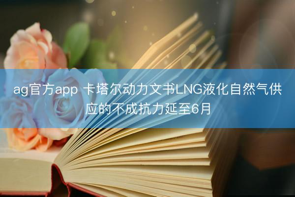ag官方app 卡塔尔动力文书LNG液化自然气供应的不成抗力延至6月